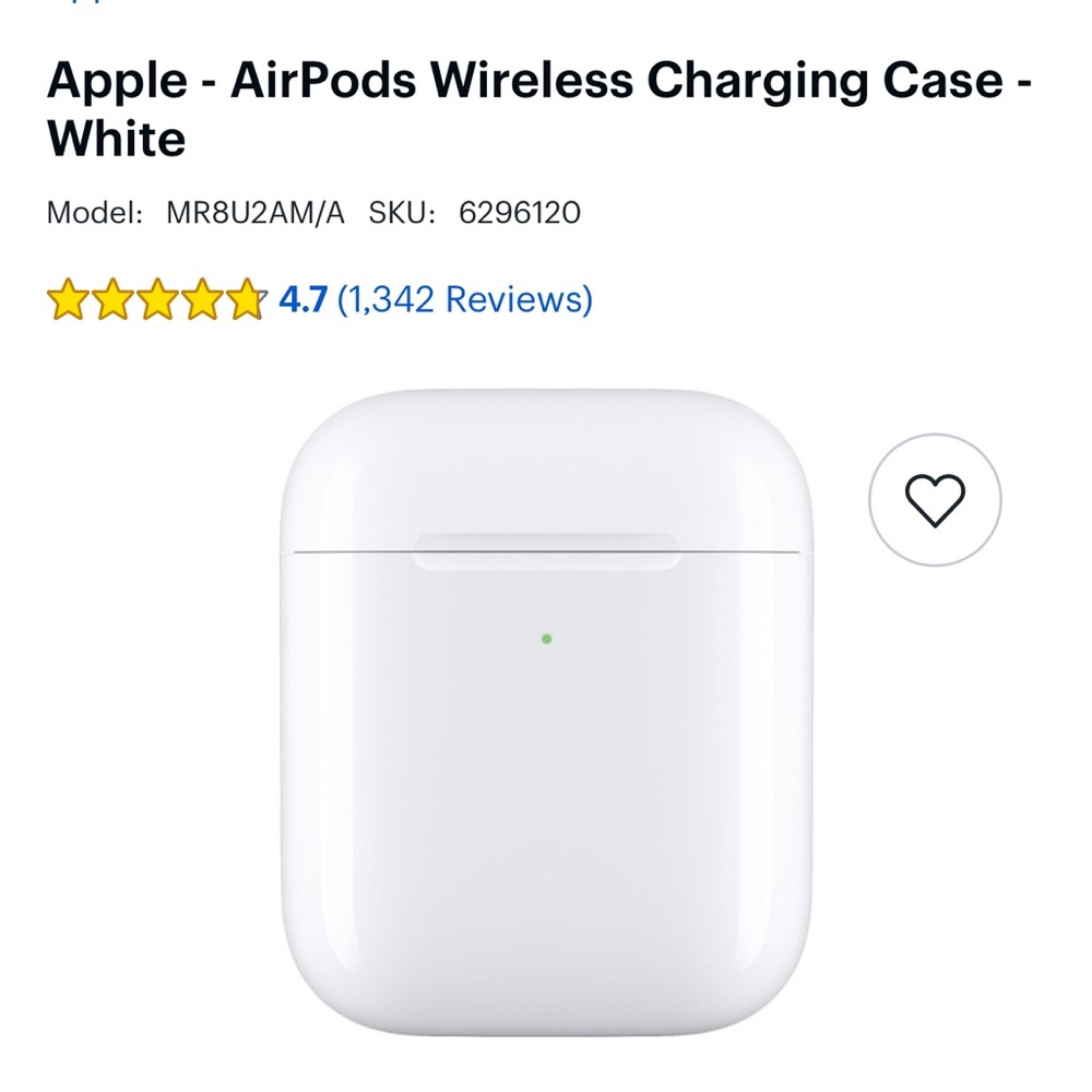 Airpods 2nd Gen W/ Wireless Charging Case